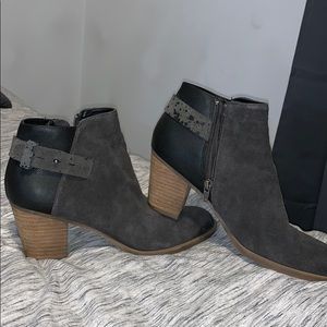 Heeled Booties with Suede Fabric & Buckle ✨